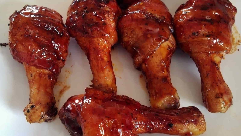 muslos de pollo con miel