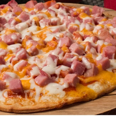 pizza jamón y queso